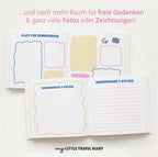 Doppelseite mit freien Zeilen für eigene Gedanken und Geschichten