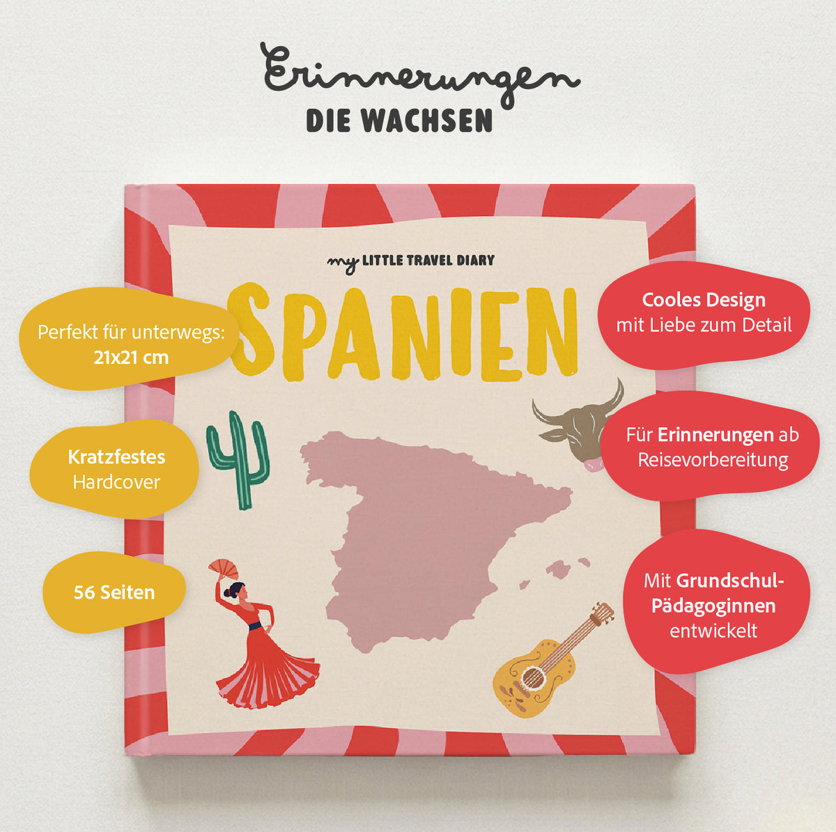 Spanien Reisetagebuch für Kinder